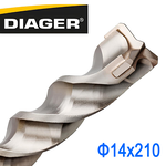【DIAGER 帝爵】法國DIAGER帝爵四溝三刃水泥鑽尾/14x210mm(法國製造), , large