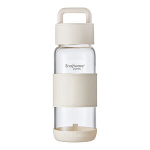 Handheld glass water bottle