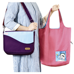 Eco-friendly Crossbody bag & tote bag Two-in-one, Reversible yoyo bag (Ballet slippers), , large