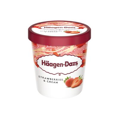 HaagenDazs哈根達斯 草莓品脫杯473ml毫升 x 1Bucket桶