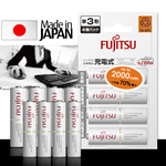 日本富士通 Fujitsu 低自放電鎳氫充電電池 (3號1900mAh+4號750mAh各4顆)送電池盒, , large