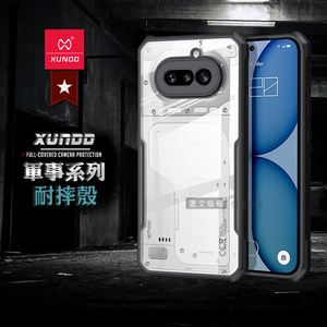 XUNDD訊迪 軍事防摔 Nothing Phone (4a) 鏡頭全包覆 清透保護殼 手機殼(夜幕黑)