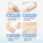 可蘭霓Clany 台灣製吸濕排汗無痕無鋼圈美型 S-2XL/Q 減壓內衣 膚色 6961-11, , large
