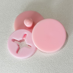 【立承生活】號碼布布扣 粉色 4顆x3組, , large