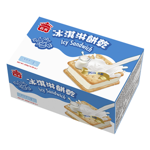 義美冰淇淋餅乾(家庭號)牛奶75gx4