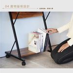 電腦桌 工作桌 書桌 移動桌 桌子 移動邊桌 行動辦公桌 學生桌 PC306, 胡桃木色, large