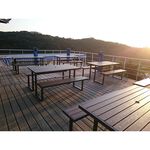 【BROTHER兄弟牌】塑木5尺野餐啤酒桌-適合4-6人坐(寬150cm，可另加陽傘和傘座)可開發票, , large