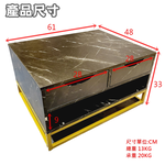 【HTGC】理石紋茶几(寬大桌面/金屬腳架/雙抽收納/中空置物層/仿石紋路)客廳茶几/客廳桌/矮櫃, , large