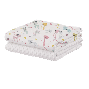 HABABY Double-Sided Magic Bean Blanket, Cat Design, 130x100cm