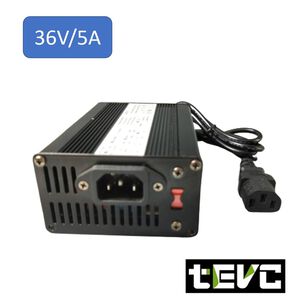 《tevc》L006 鋰電池充電器 36V-5A 電動車 自行車 滑板車 腳踏車 風扇強制散熱 充電機