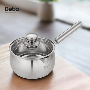 Debo 單把複底導流湯鍋 16cm 304不鏽鋼 IH爐用鍋