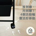 【現貨】工業風全黑四層抽屜車 收納推車 置物車 移動櫃 美容推車 廚房置物架 零食收納 縫隙收納櫃 帶輪收納架, , large