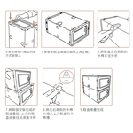 生活特工折疊式透明鞋盒2入, , large