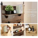 免運 澄境 65公分可調式 頂天立地洞洞板置物架SH030收納掛架(附層板+掛勾) 層架 收納架 置物架 架子, , large
