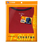 三花彩色圓領長袖衫, , large