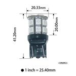 【PA LED】T20 雙芯 7443 20晶 60晶體 SMD LED 煞車燈 方向燈 倒車燈 日行燈 小尺寸, , large