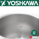 吉川日本18-8(304)不鏽鋼單柄牛奶鍋12cm(有刻度) YJ3349 日本製, , large