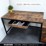 【HomeMax】復古木紋工作桌120&times;60cm/附插座/抽屜/辦公桌/電腦桌/書桌/工業風/★台灣製造●＜TKY-003＞, , large