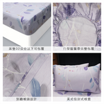 100%純天絲加大四件式兩用被床包組, , large