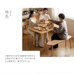 原木圓角長凳 實木長凳 餐桌長椅 休閒椅 無印風長凳 簡約木質椅 F20048, 原木色(100公分), large