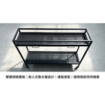 【 SHAONIANNA.TW 】大型雙層排水植栽推車｜網格層板・雙水盤・四輪｜150&times;45&times;120cm, , large