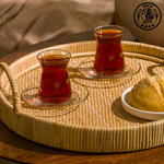 【SOLO Vintage】LCW Home 130ml Golden Palm Glass Tea Cups Set Made in Turkey, , large