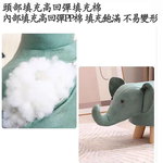 創意動物造型實木兒童小矮凳小狗綠色, , large