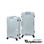 【PANTHEON PLAZA】展示品限量出清 GripMaster 27吋 海王叉戟 雙把手硬殼鋁框方形行李箱 GM-5225-74 白底銀格/銀框, , large