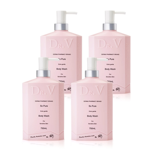 【澳洲Dr. V 】專業級配方-純淨溫和沐浴乳 (4入組 750ml/瓶)