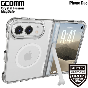 GCOMM iPhone Duo 磁吸晶透金屬支架防摔殼 Crystal Fusion MagSafe 兼容