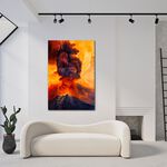 【御畫房】火山爆發 國家一級畫師手繪油畫60&times;90cm(VF-24), , large