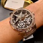 [星晴錶業]GEYA手錶,44mm,G78176GHK雙面機械鏤空錶面金色錶殼金色精鋼錶帶款, , large