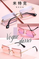 Glasses, 銀框漸灰色, large
