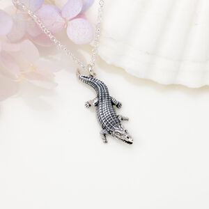 【Angel & Me】Alligator Crocodile s925 sterling silver necklace animal gift