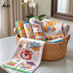 [Kaimei Cotton Industry]  high-quality five-layer pure cotton jacquard gauze towels children's towels face towels, , large