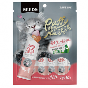 【拉拉寵物小舖】seeds 惜時 Puffy 帕菲 Nee 泥泥 愛貓肉泥條 機能肉泥