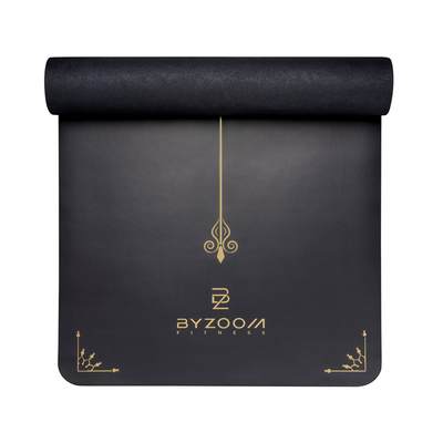 【BYZOOM FITNESS】 PU天然橡膠瑜珈墊5mm (黑)