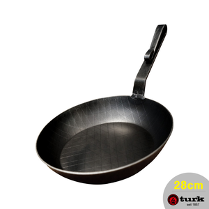 【德國turk土克鐵鍋】熱鍛斜紋 短柄(深鍋)平底鍋 30cm 鐵鍋65330