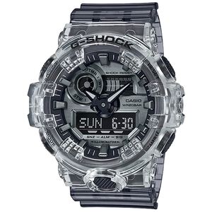 CASIO 卡西歐 G-SHOCK GA-700 80年代半透明金屬雙顯錶 GA-700SK-1A