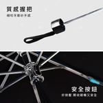 [TDN]自然光超輕易開收三折抗UV晴雨傘(防風防曬陽傘B7617C)雪花綠, , large