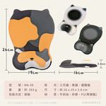 aibo 貓咪造型 人體工學貼合設計 舒壓護腕滑鼠墊, , large