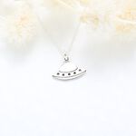 【Angel & Me】Alien UFO Flying Saucer s925 sterling silver necklace Birthday gift, , large