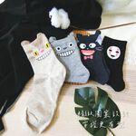 [Kaimei Cotton Industry] 8 pairs set, random and excellent, MIT made in Taiwan, pure cotton style women's socks, cartoon style, , large
