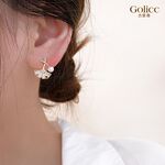 【Gulicc】古莉可 耳環  貓眼石 銀杏葉 耳環, , large