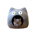 [Pets Family] Felt Cat-Shaped Pet Bed, , large