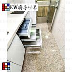 【KW廚房世界】系統廚具 廚房設計 客製化 廚櫃 流理台 工廠直營 一字型流理台 人造石檯面, , large