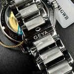 [星晴錶業]GEYA手錶,42mm,G78181GWB寶藍色錶面銀錶殼銀色精鋼錶帶款, , large