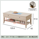 【唯熙傢俱】白辰鋼刷白4尺大茶几, , large