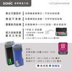 【龍品文創】日本SONIC FD-1012 騎士風透視耐用筆盒-K鋼鐵藍, , large