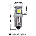 【PA LED】BA9S 平角 BAX9S 斜角 5晶 15晶體 SMD LED 白光 室內燈 小燈 定位燈, , large